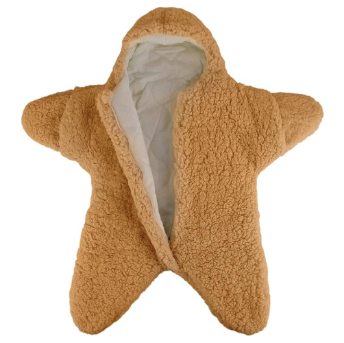 Brown Baby Star Cashmere Footie