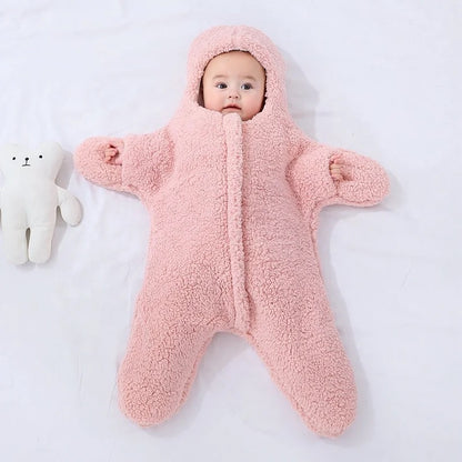 Pink Baby Star Cashmere Footie