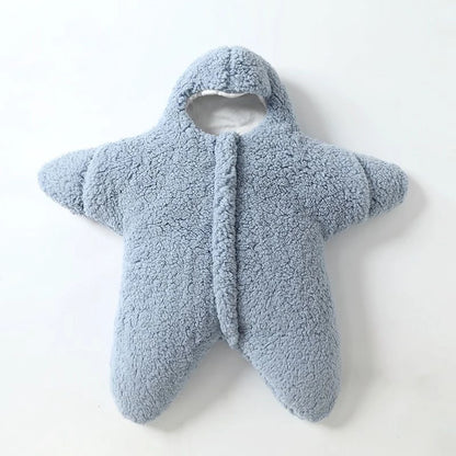 Blue Baby Star Cashmere Footie