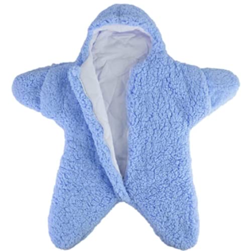 Blue Baby Star Cashmere Footie