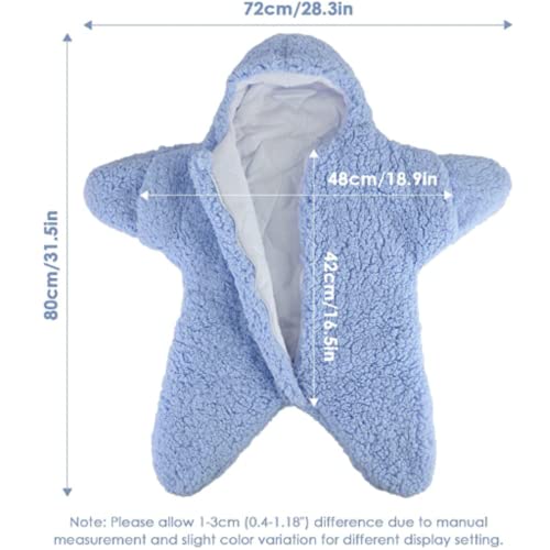 Blue Baby Star Cashmere Footie