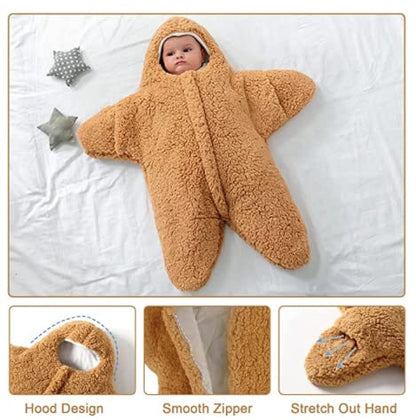 Brown Baby Star Cashmere Footie