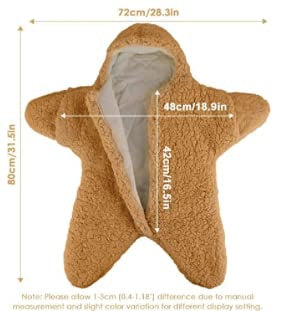 Brown Baby Star Cashmere Footie